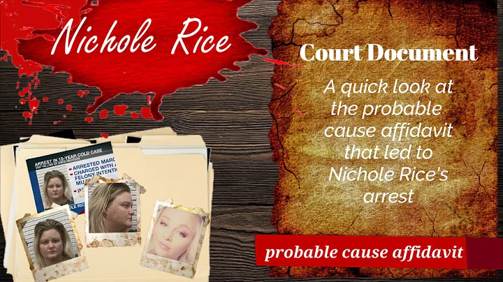 Nichole Rice Affidavit of probable cause