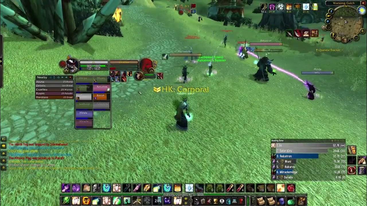 WoW SoD Crusader Strike Premade WSG Priest POV - YouTube