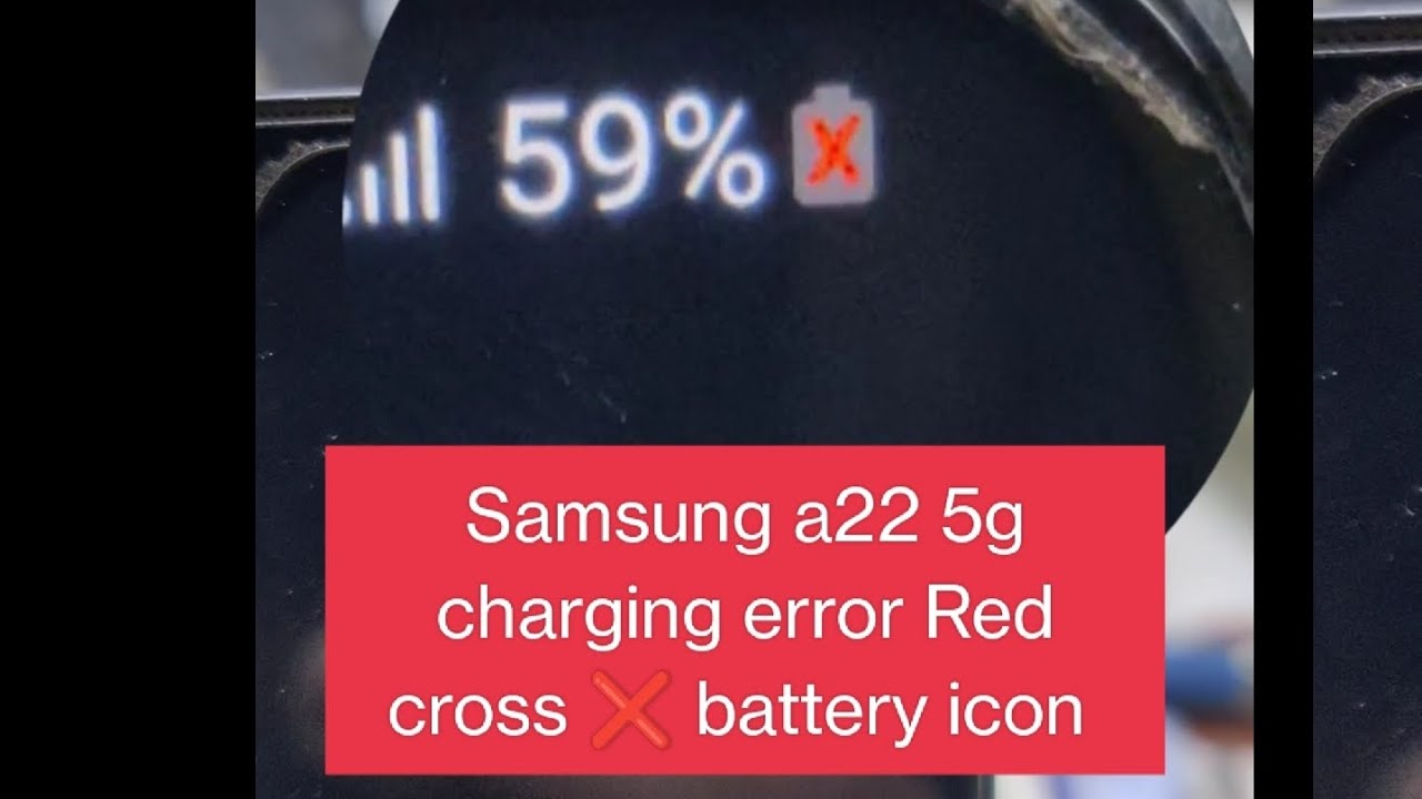 Samsung A22 5g Red cross ❌ charging error solution #repairing