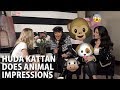 Huda Beauty does animal impressions INTERVIEW Huda Kattan, Mona Kattan, Klaudia Owczarek