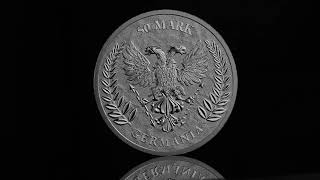 2021 Germania 10 Ounce Lady Germania 50 Mark BU Silver Round