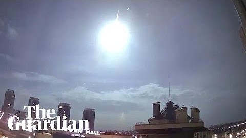 Security cameras capture bright flash in sky over Kyiv