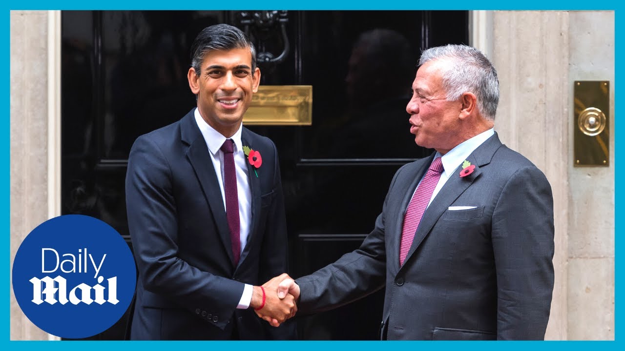 UK PM Rishi Sunak meets King Abdullah II of Jordan at 10 Downing Street