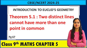 Two distinct lines cannot have more than one point in common | Class 9 Maths Chapter 5