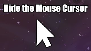 How to Hide The Mouse Cursor in Unity Profile