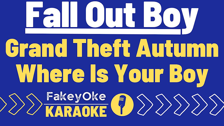 Grand Theft Autumn/Where Is Your Boy Karaoke version - Karaoke performance video thumbnail
