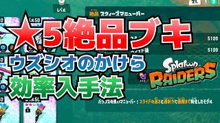 星5絶品ブキ＆ウズシオのかけらを効率的に集める方法【レイダース攻略】