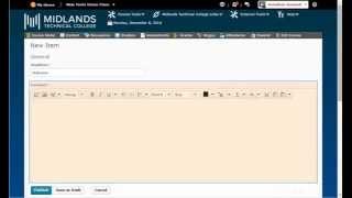 D2L Brightspace v10.4 Creating New News Items