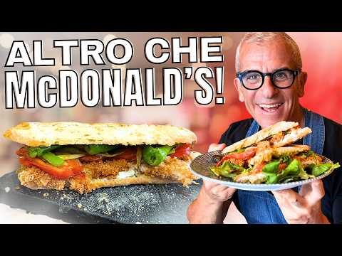 Panino con Pollo Fritto, Friggitelli, Pomodori e Stracciatella