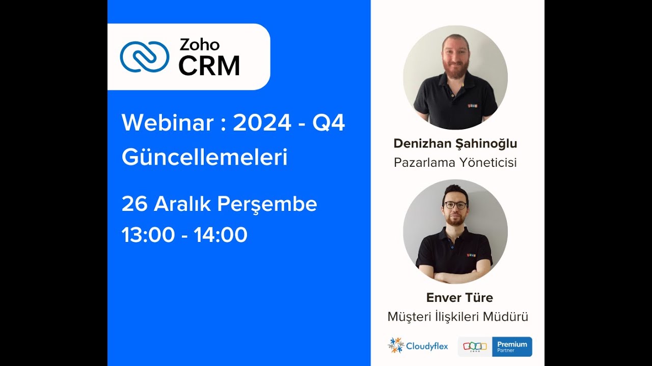 Zoho CRM - Q4 2024 Güncellemeleri Webinarı - YouTube