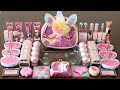 Mixing”Pink Unicorn” Eyeshadow and Makeup,parts,glitter Into Slime!Satisfying Slime Video!★ASMR★