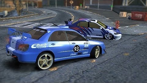 Subaru Impreza WRX STi vs Mitsubishi Lancer EVO VIII (NFS MW Blacklist 9)