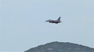 Low altitude and high speed passes (650 mph) of the Greek F16 "Zeus"