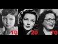 Gene Tierney from 0 to 70 years old