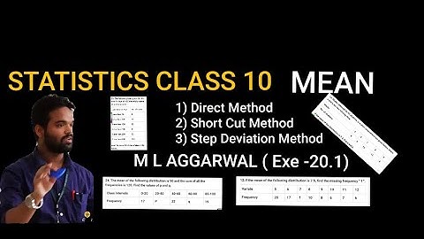 STATISTICS CLASS 10 || MEAN || ICSE || M L AGGARWAL || EXERCISE 21.1 || Measure of central tendency