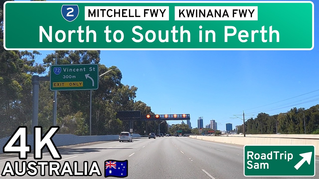 Perth Driving Driving South on Perth's Main Freeway Corridor (where people don't keep ...