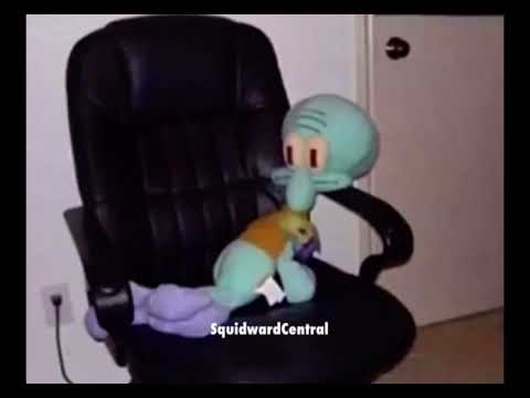 Squidward On A chair