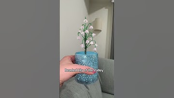 Beaded Lily of the Valley Flowers 🤍🕊️🌸✨#beads #beadedflowers #CuteDIY #CraftTok #diy
