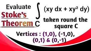 Stokes Theorem Solved Examples | Surface integral | Vector Calculus
