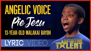 13-year-old Malakai Bayoh's astounding performance of "Pie Jesu" wins the BGT Golden Buzzer (Lyrics)