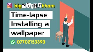 Installing a custom printed wallpaper / wall covering