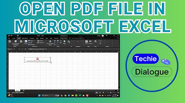 How to Open PDF file in Microsoft Excel - For Beginners {2025}