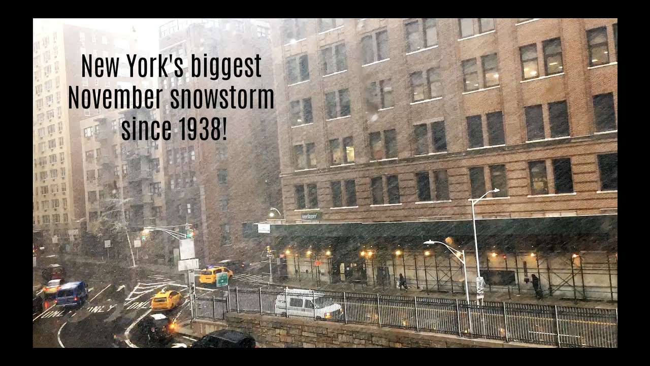 Biggest November Snowstorm in NYC since 1938! Time-Lapse