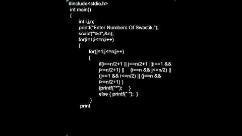 Print Swastik Pattern.#viral #coding  #shorts #trendingshorts #coding #programming #foryou #clouds
