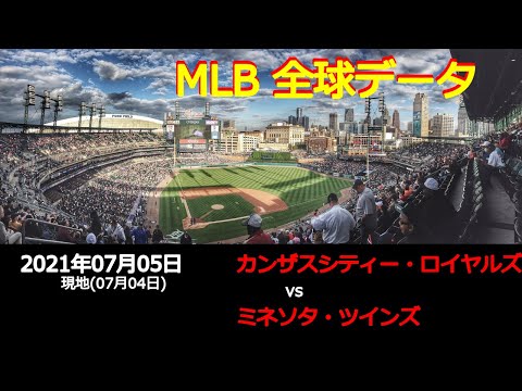 前田 健太選手出場!!【全球データ】MLB 7月5日 カンザスシティー・ロイヤルズ vs ミネソタ・ツインズ