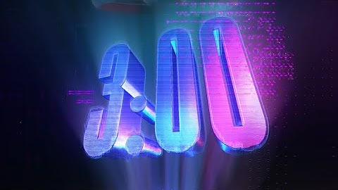 Electronic Synth Hologram 3 Minute Countdown timer