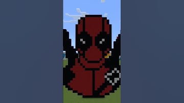 Minecraft pixel art (deadpool) #viral #pixelart #gaming #minecraft #deadpool #movie