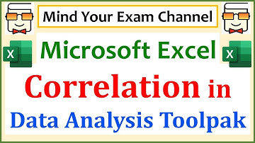 Correlation Coefficient in Data Analysis Toolpak in Excel 2016 | Statistical Analysis in MS Excel