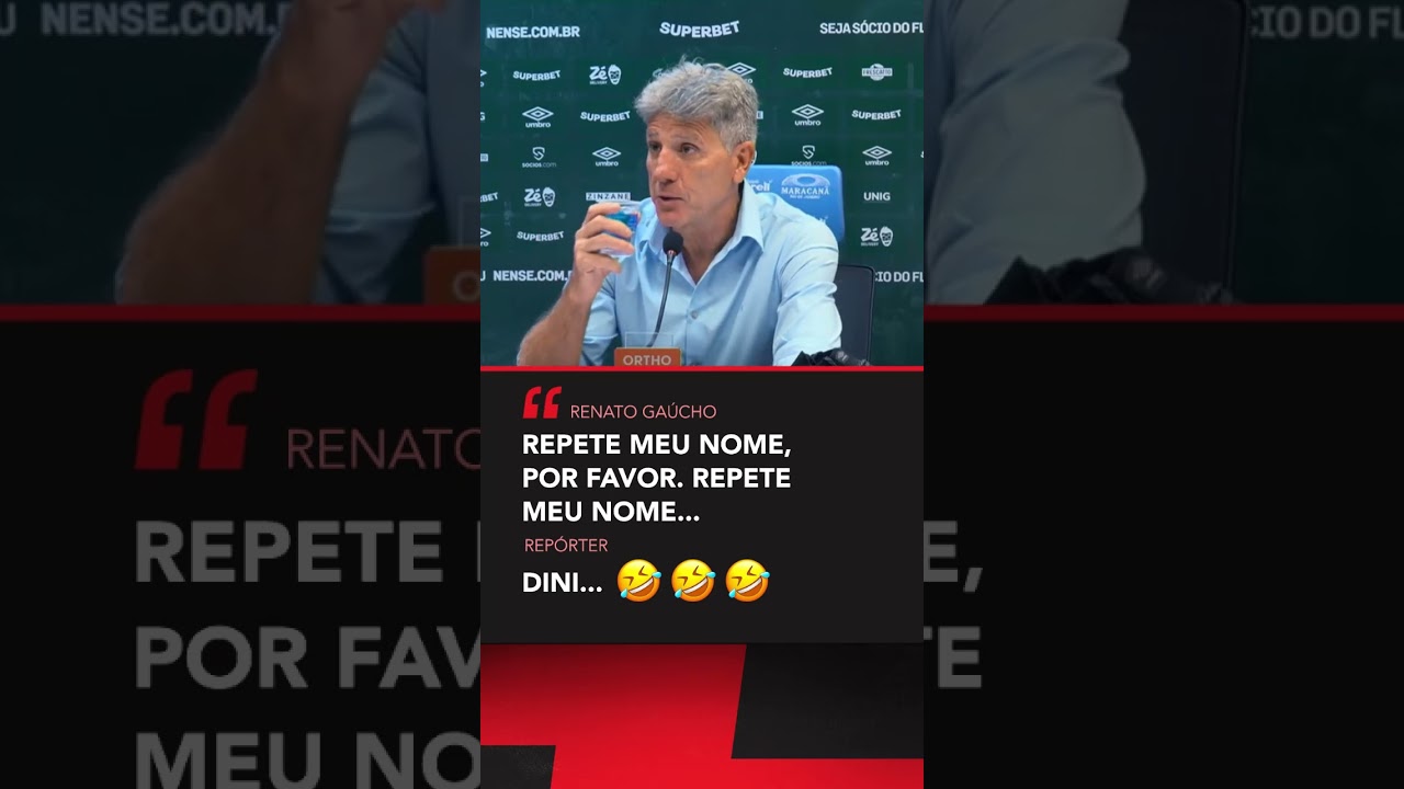 REPÓRTER chama RENATO de DINIZ e treinador do FLUMINENSE entra na resenha! #shorts