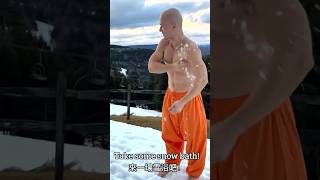Master Teleports Into Snow With His Student To Take Snow Bath