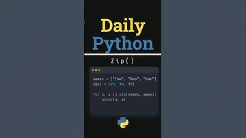 How to iterate over two lists in Python with  the Zip function #pythonforbeginners #dailypython