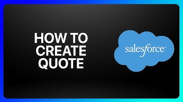 How To Create Quote In Salesforce Tutorial