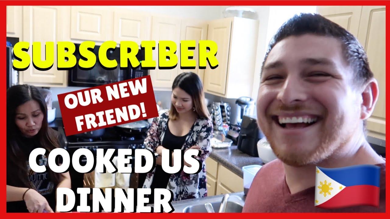 SUBSCRIBER COOKED us DINNER! | FILIPINO FEAST and KARAOKE PARTY | OUR