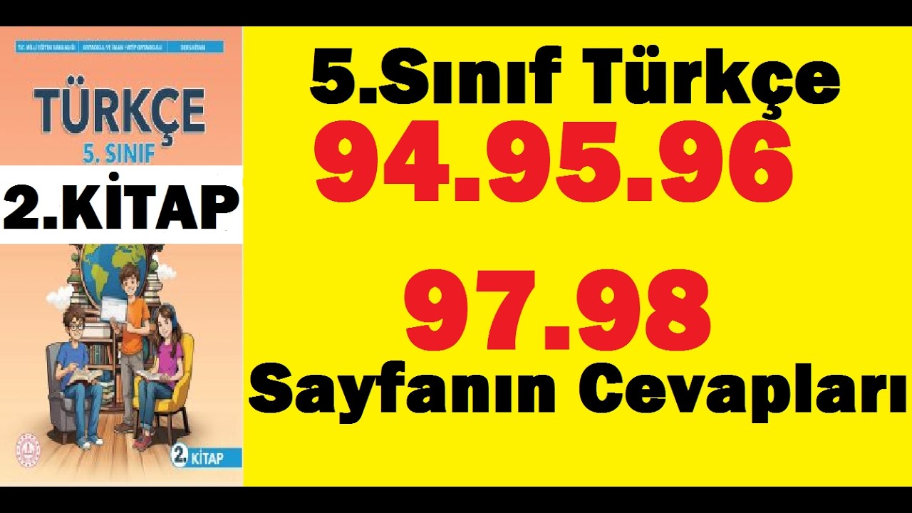 5th Grade Turkish Language Book 2, Pages 94, 95, 96, 97, 98