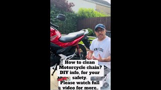 How to Clean & Lube Your Motorcycle chain? DIY info II For your safety @RCShobha