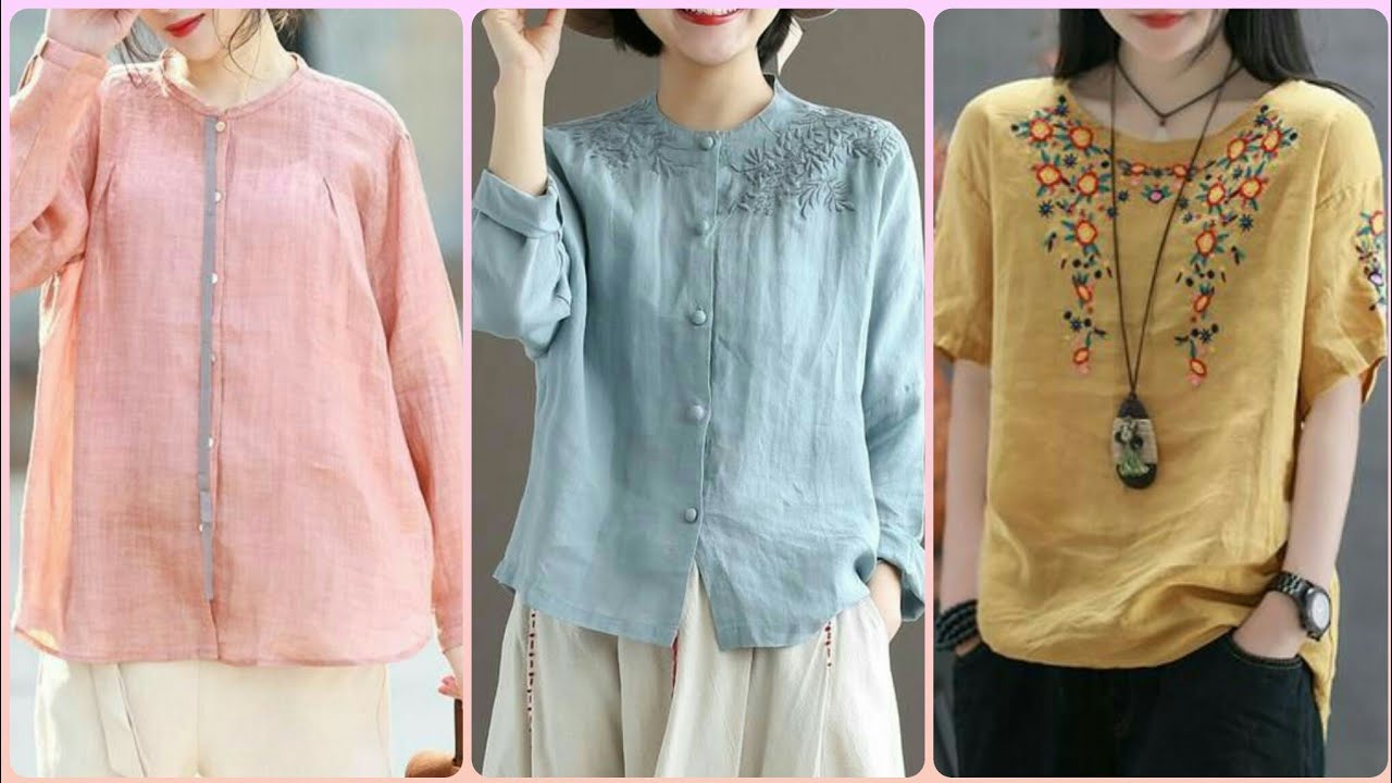 Top Stylish Casual Wear Comfortable Cotton Shirts Design For Girls