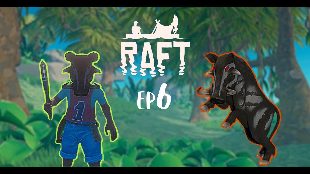 DON'T MESS WITH THE WARTHOGS! (Raft) Survival Gameplay Ep6 w/Myca