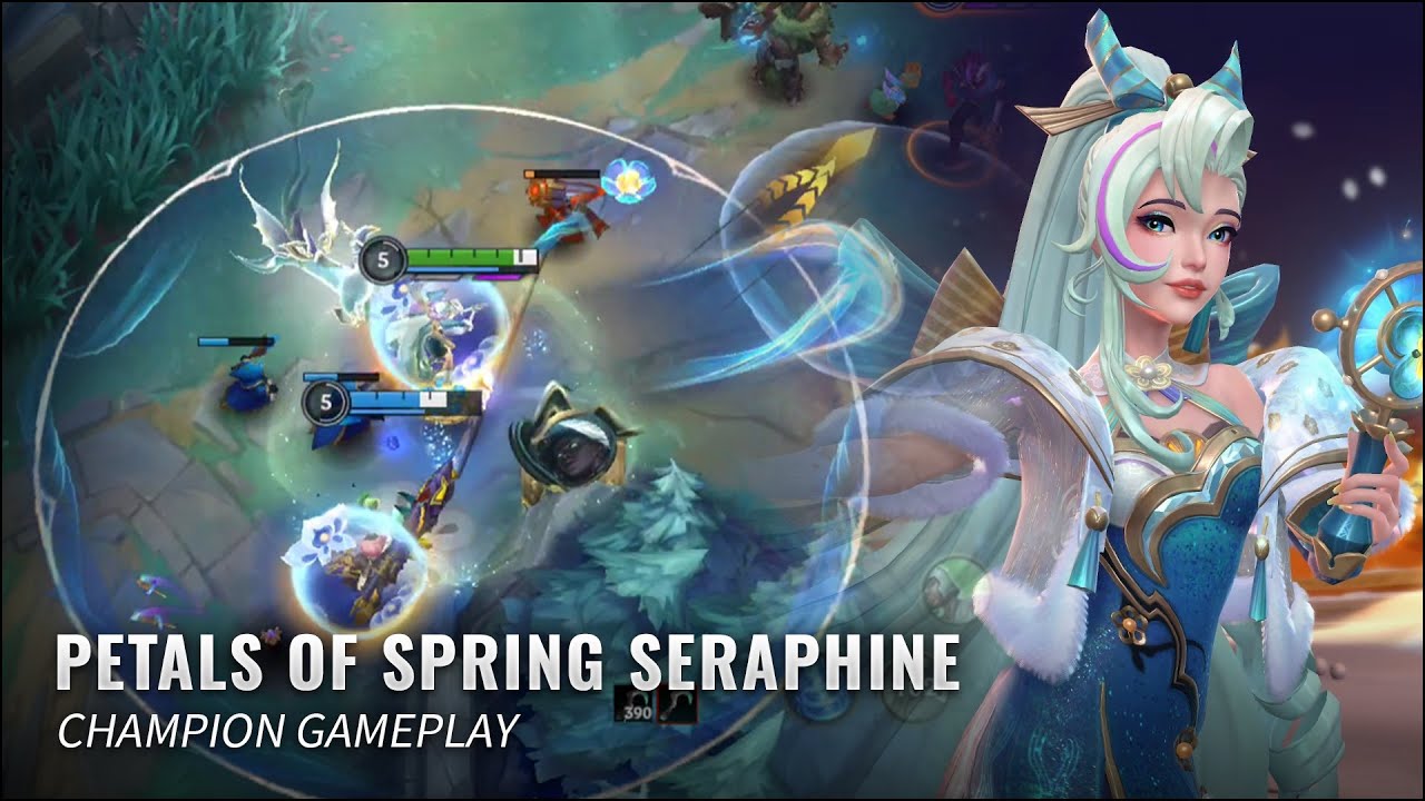 Prestige Petals of Spring Seraphine Gameplay || League of Legends: Wild Rift