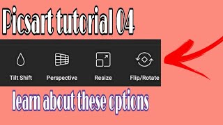 picsart tutorial 04 |professional mobile editing | Tilt/shift|Prospective|resize|flip rotate screenshot 2
