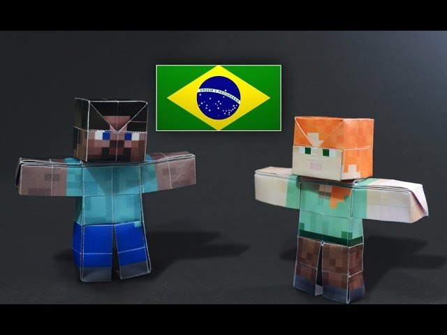 boneco do minecraft para imprimir e montar