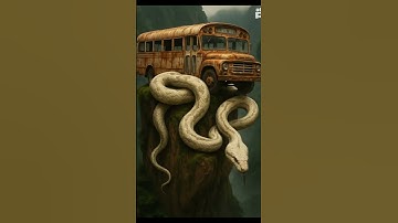 AI Travel Discovery | White Python vs Bus | Amazon Jungle #shorts #trending #art