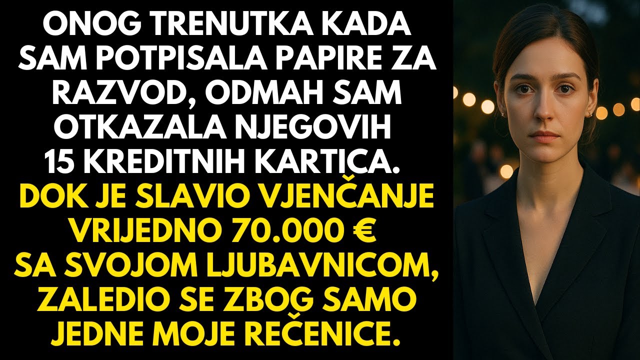 Otkazala sam sve kartice nakon razvoda — na njegovu vjenčanju s ljubavnicom, jedna moja rečenica…