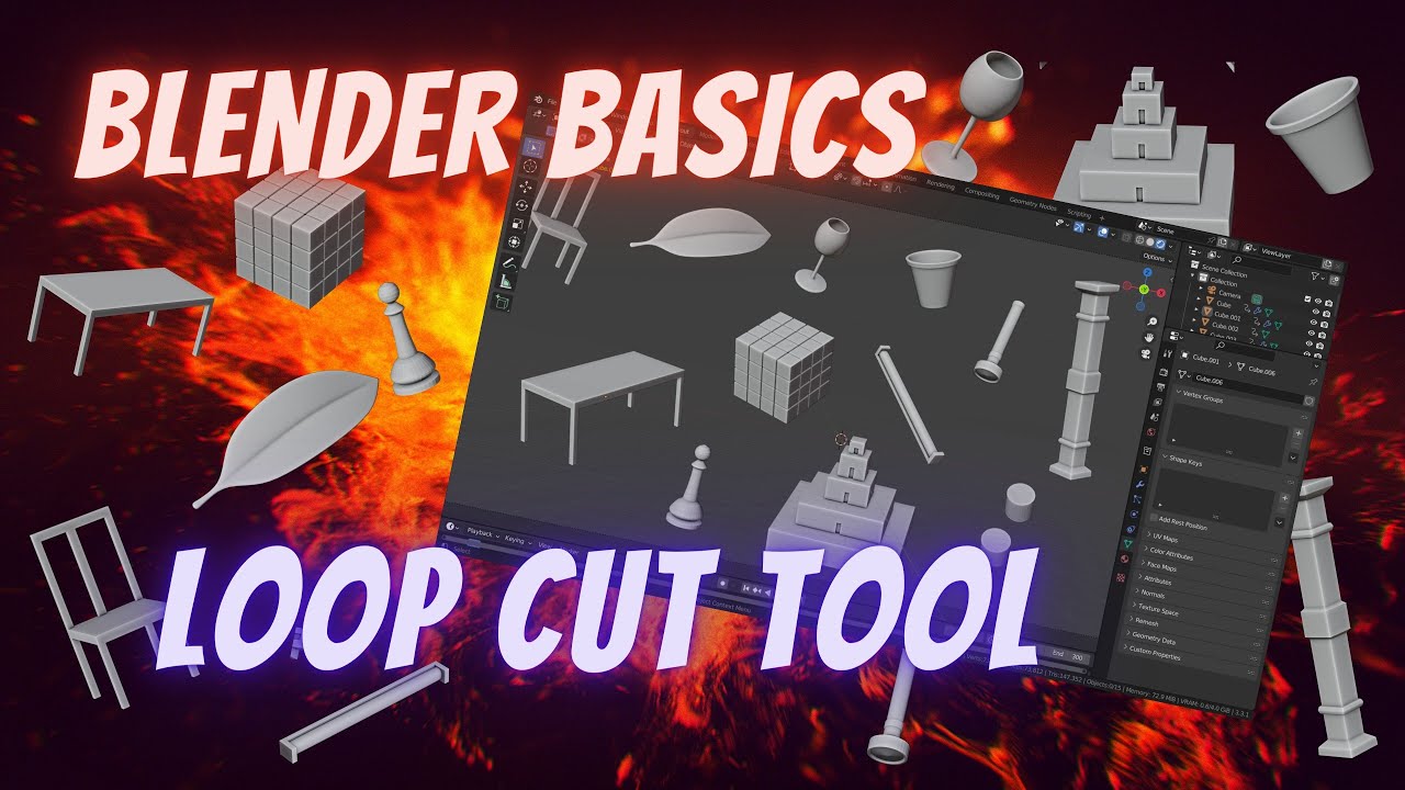 Blender Basics: Part 9 - Loop Cut Tool - YouTube