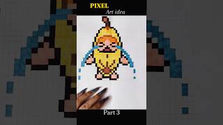 Random Pixel Art 💛✨Part 3: Banana Cat 🍌🐱😭 #viral #youtubeshorts #art