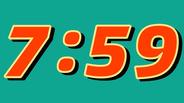 7 Minute and 59 Second Countdown Timer ⏰ | Bright green screen and huge numbers