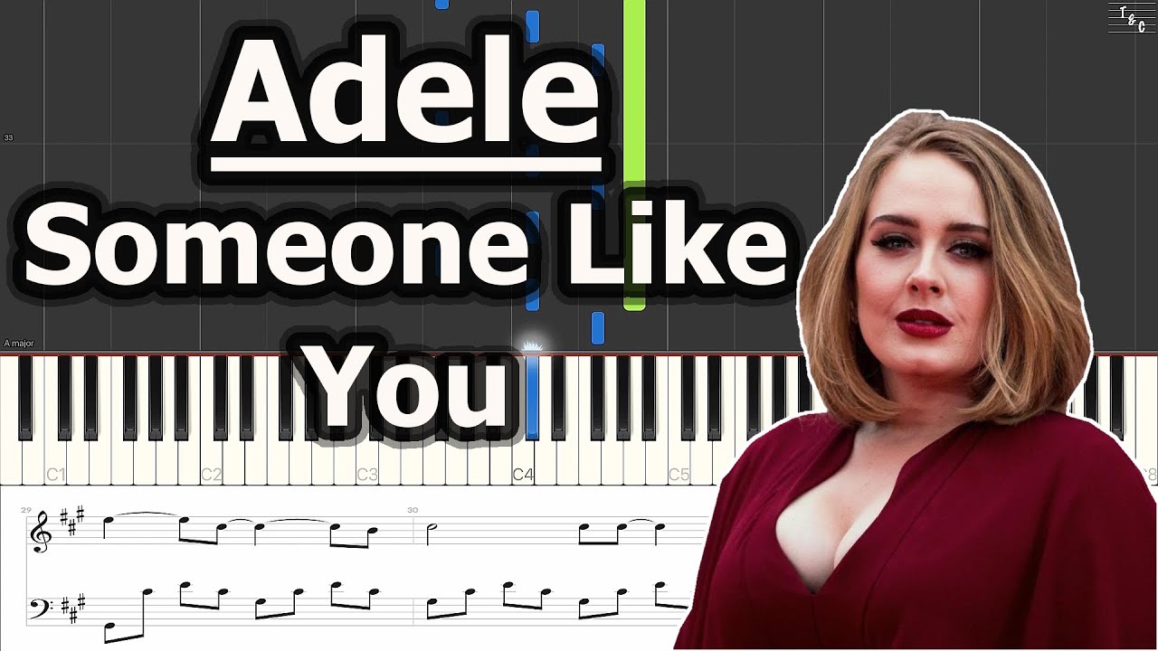 Adele - Someone Like You (Piano Cover Tutorial with Sheet ...